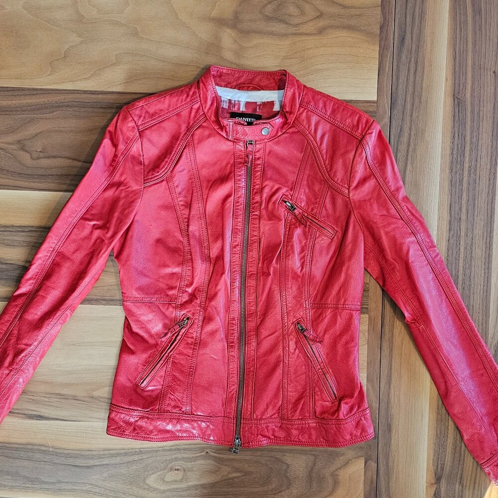 Red leather jacket Danier